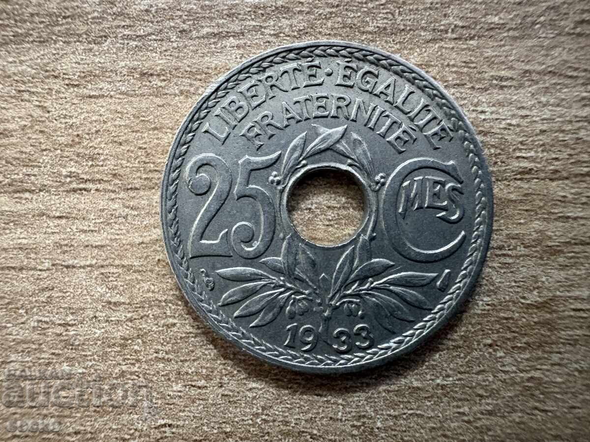 Γαλλία - 25 εκατοστά (1933)