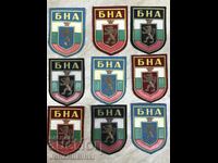 ЛОТ ЕМБЛЕМИ на БЪЛГАРСКАТА НАРОДНА АРМИЯ до 1989 г.— 9 броя