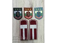 Lot of Badges of the Bulgarian People's Army and Shoulder Boards-Militia