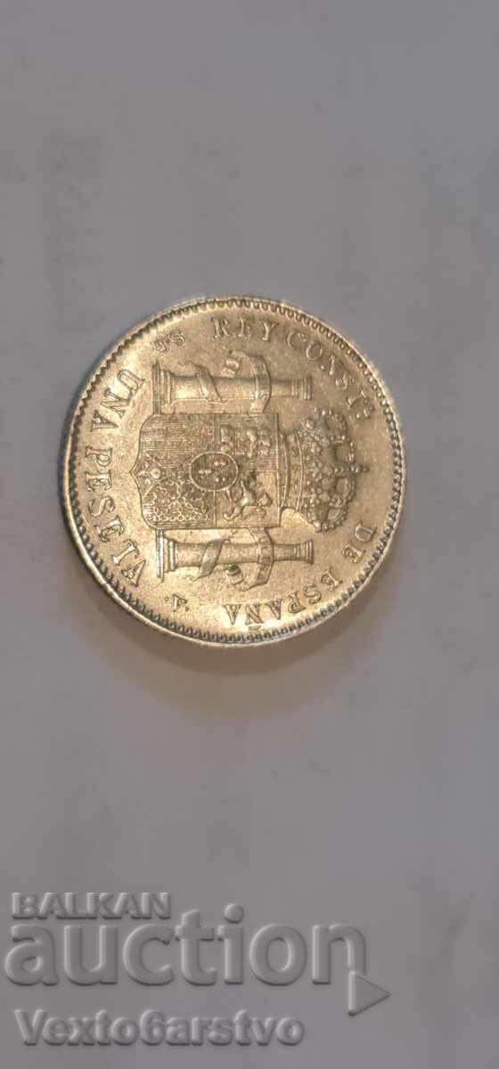 Delivery of 1 Peseta 1899 - SPAIN - SILVER - BZTs