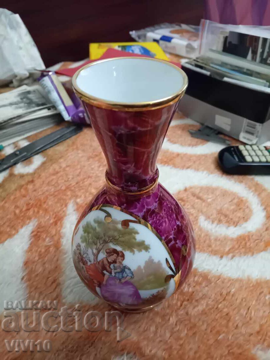 Vază de porțelan vechi Limoges 20 cm