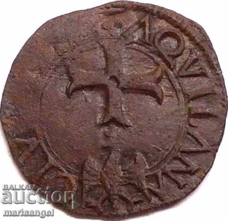 Italia 1 cavalo (Con) Aquileia Carol al VIII-lea Cruce+Vultur - RARE