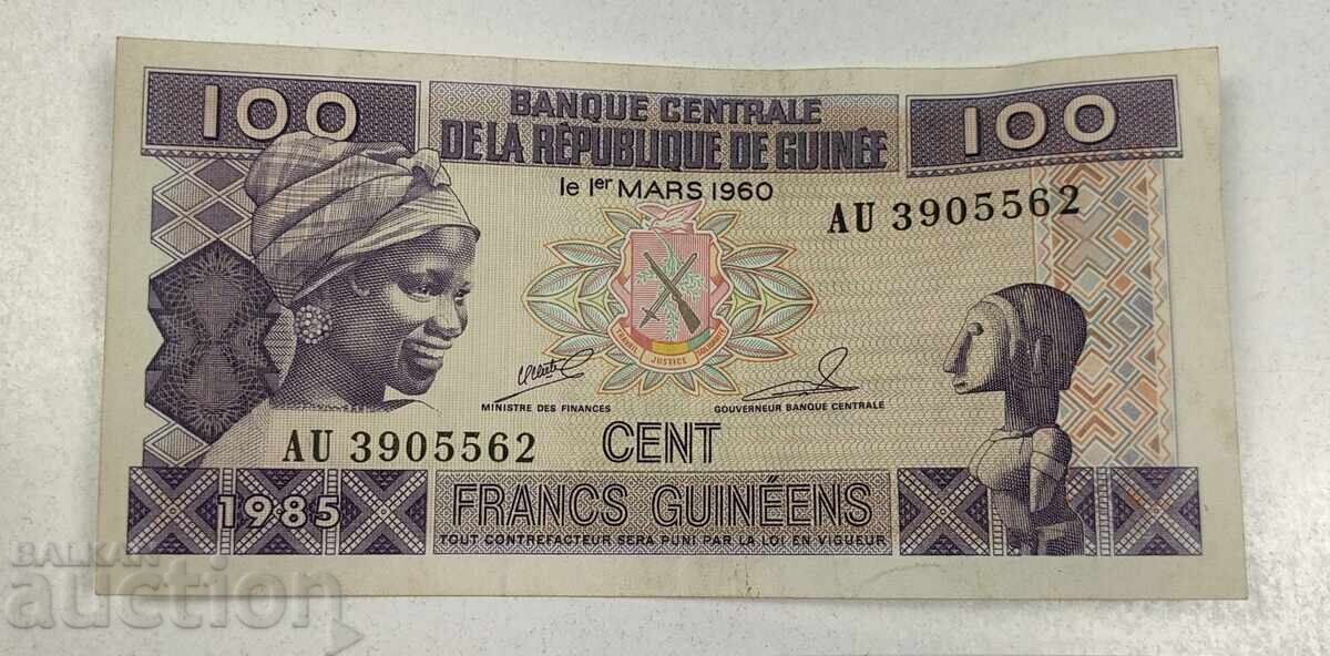 100 FRANCI GUINEEA BANCNOTĂ