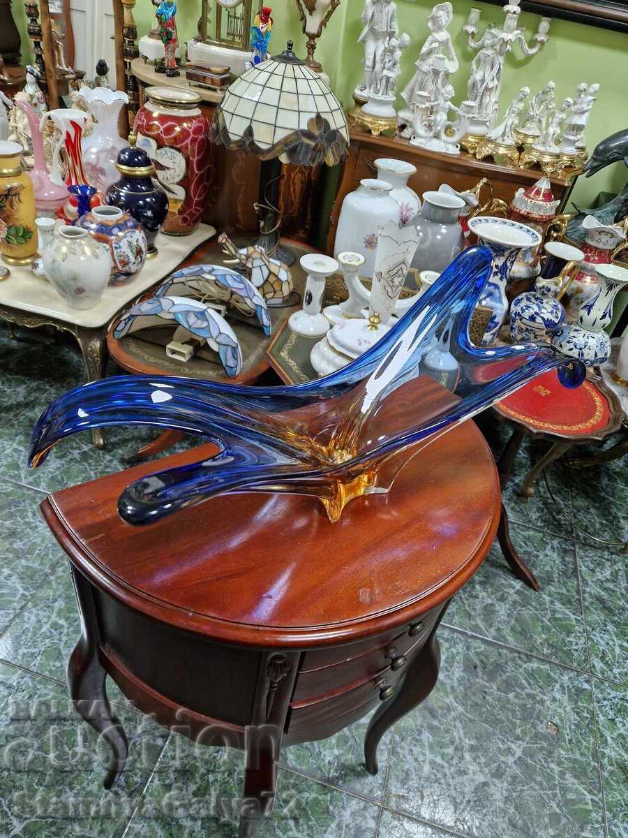 Bol italian superb din cristal, fructier Murano - 5