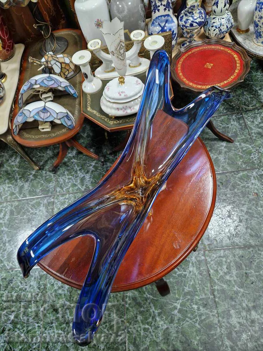 Bol italian superb din cristal, fructier Murano - 6