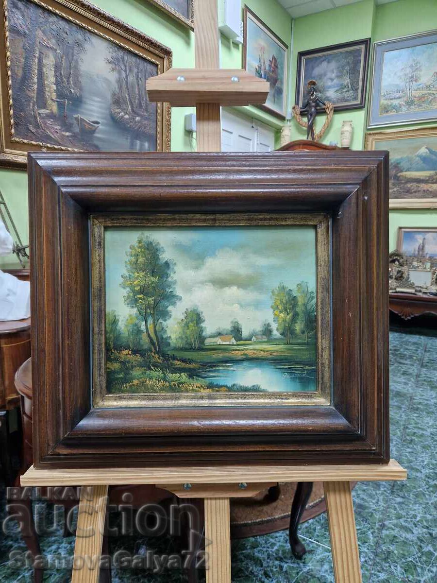 Страхотна белгийска авторска картина масло върху платно с цена € 113.00 | 221.01 лв.