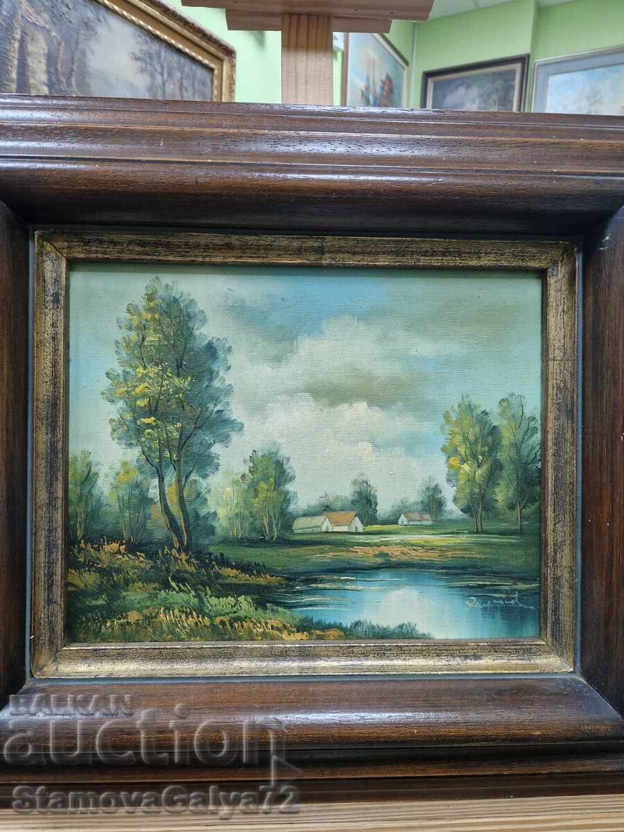 Доставка на Страхотна белгийска авторска картина масло върху платно