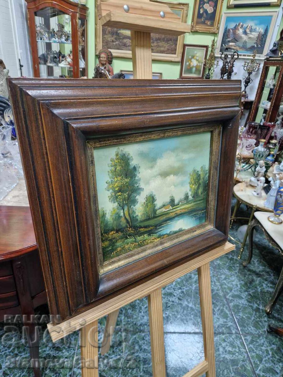 Страхотна белгийска авторска картина масло върху платно - 5