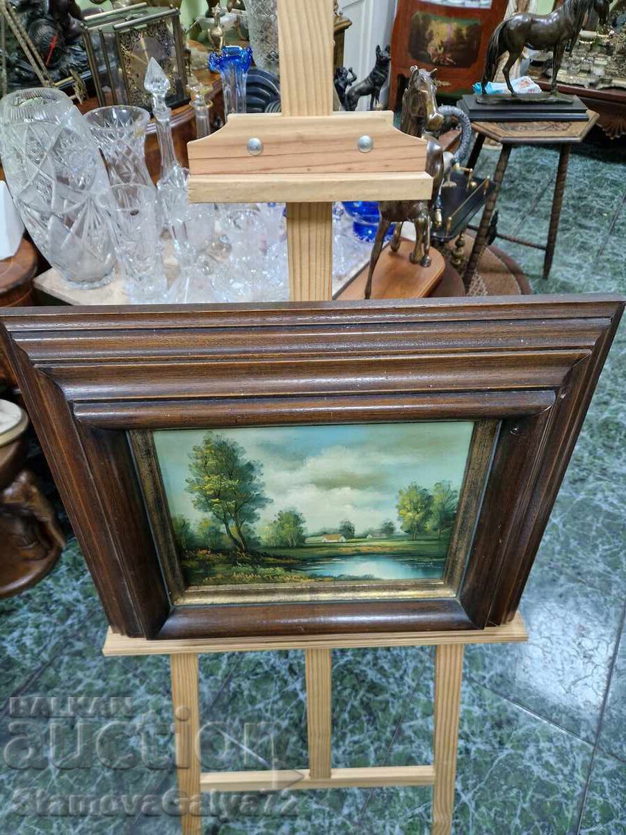 Страхотна белгийска авторска картина масло върху платно - 7