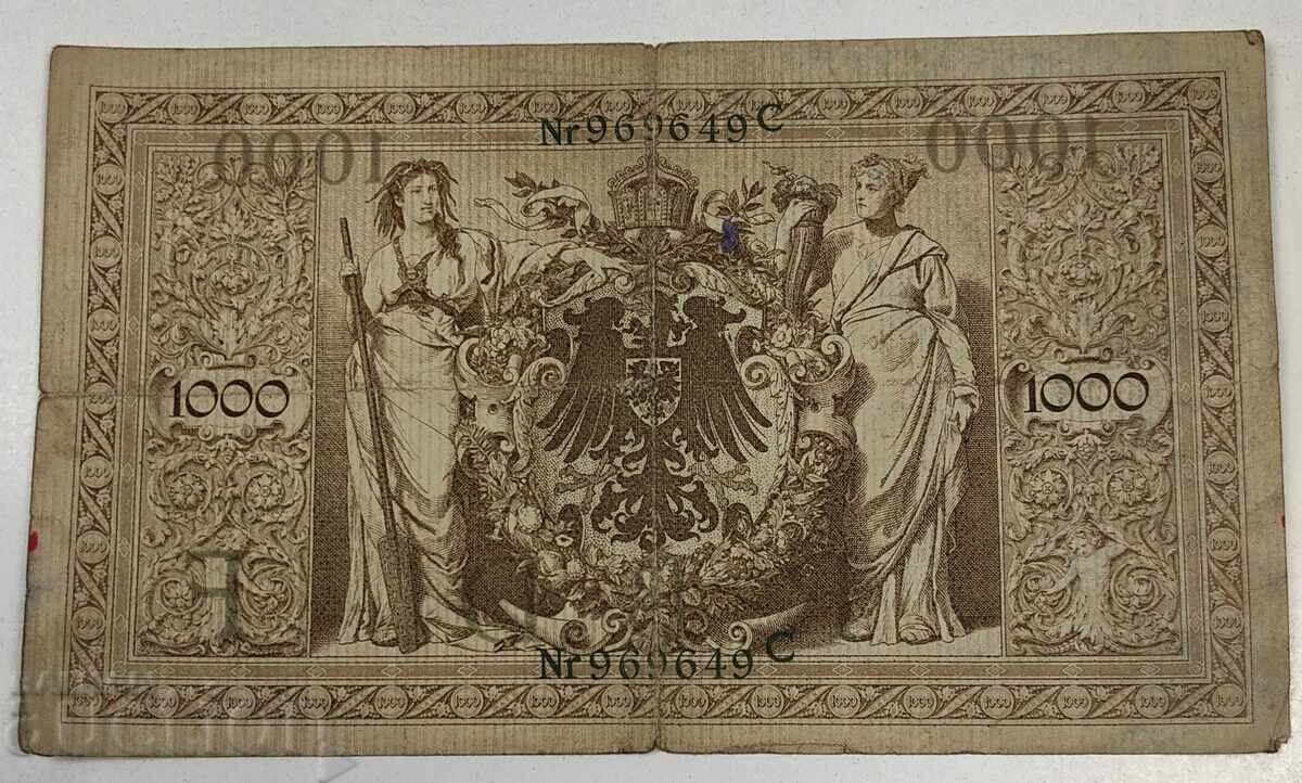 1910 1000 MARCI GERMANIA BANCNOTĂ 1910 1000 MARCI GERMANIA BANCNOTĂ