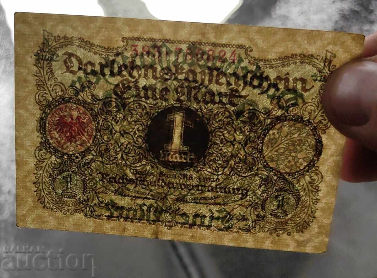 1920 1 ЕДНА МАРКА МАРКИ ГЕРМАНИЯ БАНКНОТА - 5