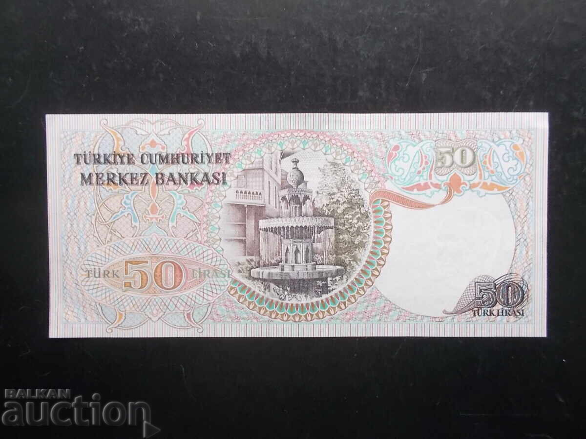 TURCIA, 50 lire, UNC cu preț € 2.50 | 4.89 BGN