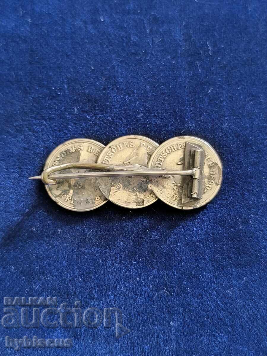 Licitație Broșă veche art deco germană cu monede