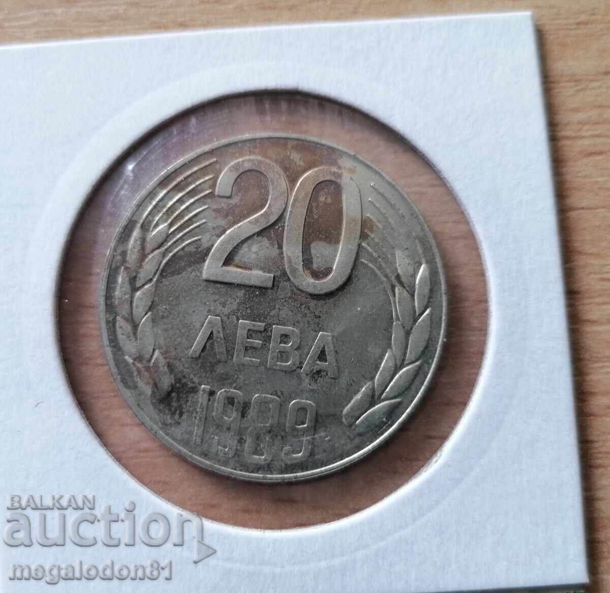 Bulgaria - 20 leva 1989g