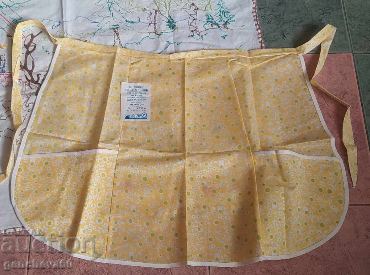 Livrarea Pătrat brodat retro, șorț de bucătărie și prosop