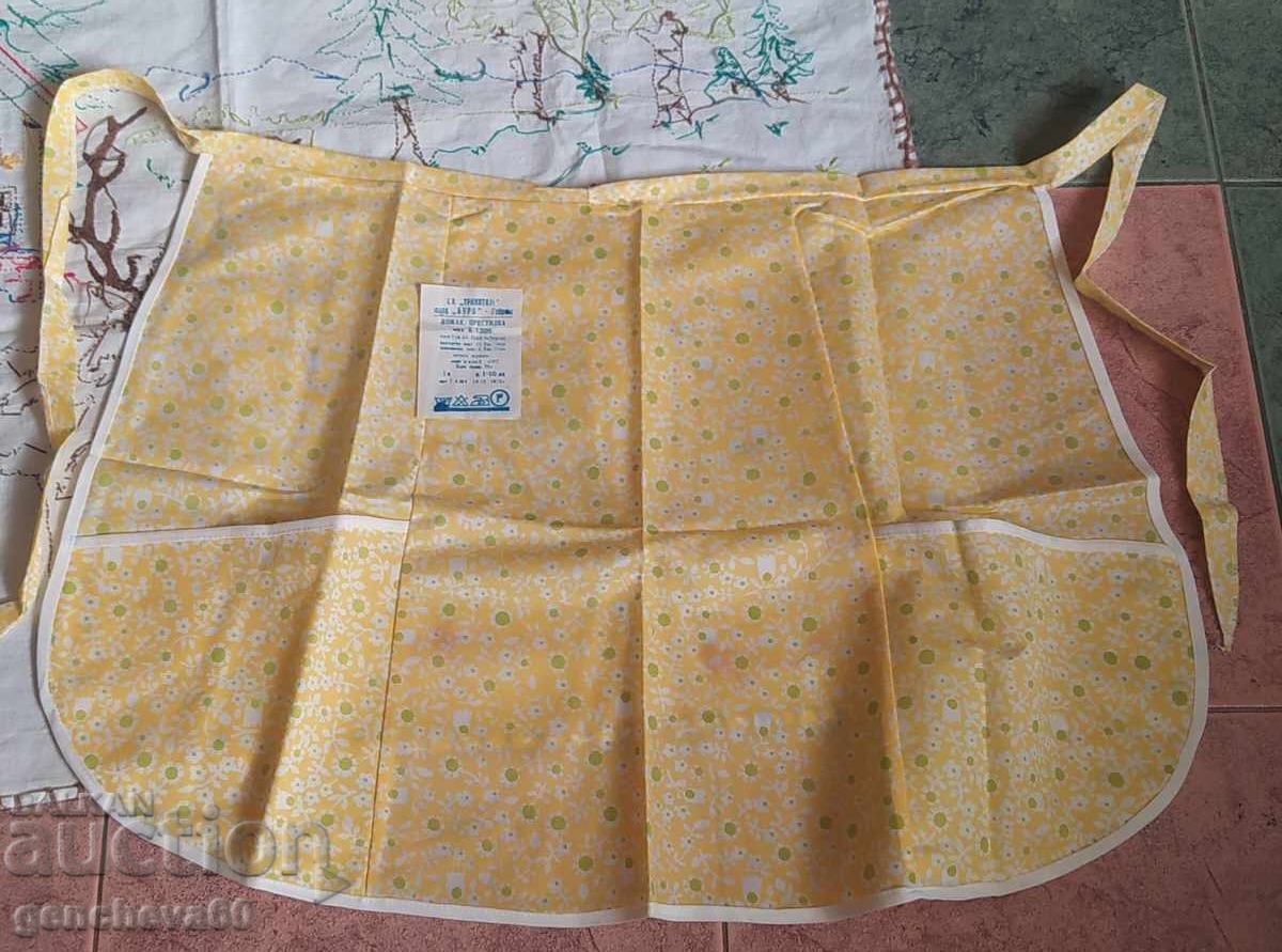 Livrarea Pătrat brodat retro, șorț de bucătărie și prosop