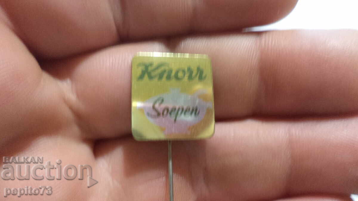 Semn de reclamă, Knorr, marcă de supe cu preț € 1.00 | 1.96 BGN Semn de reclamă, Knorr, marcă de supe cu preț € 1.00 | 1.96 BGN