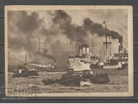 Αμβούργο λιμάνι - ταχυδρομική κάρτα ταξιδεμένη