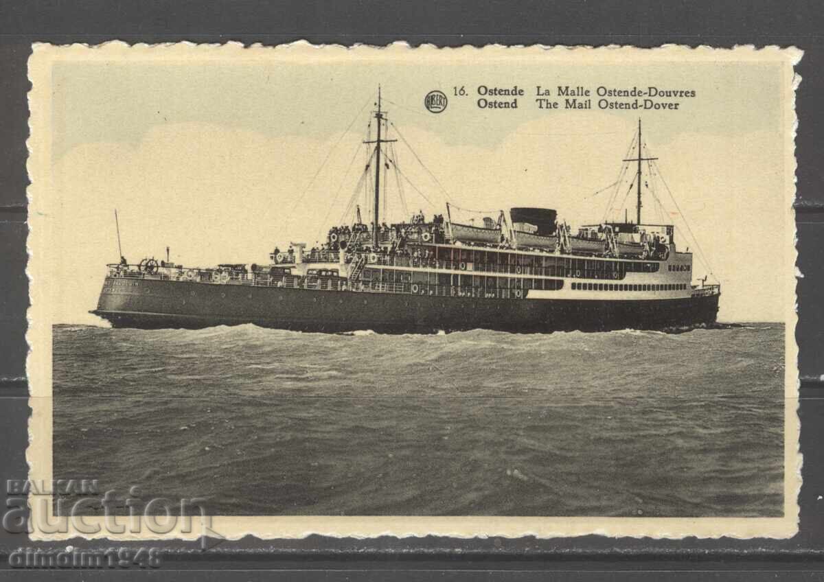 Пощ. карта - Морска транспортна връзка между Остин и Дувър.