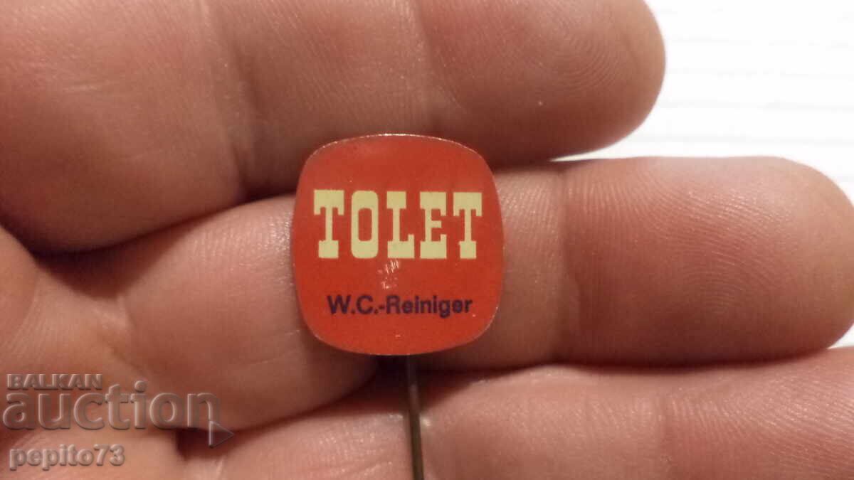 Semn publicitar Tolet, produse de curățenie