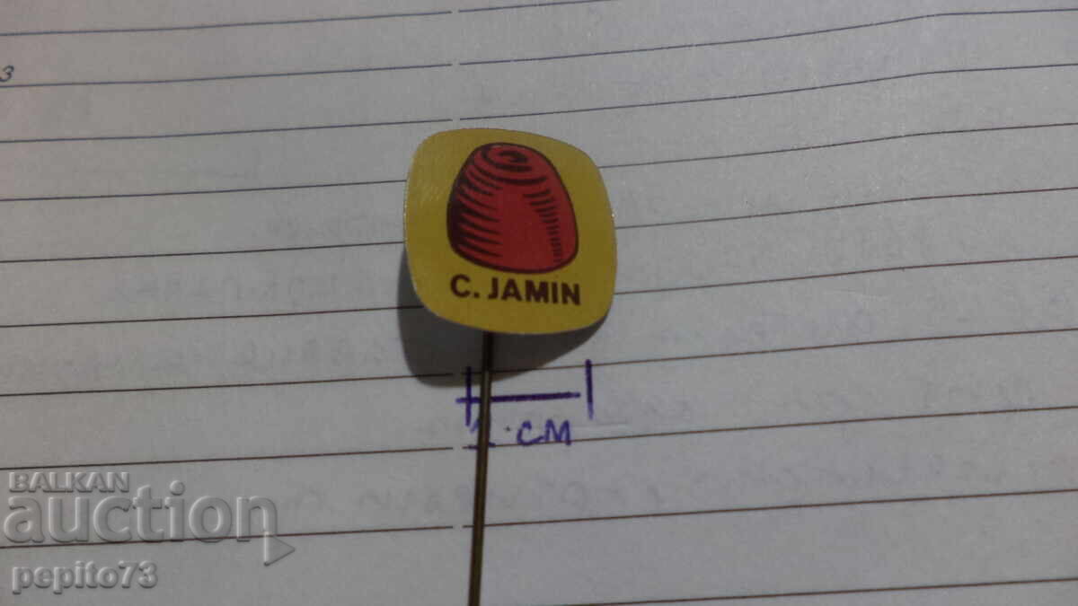 Emblemă publicitară, C.Jamin, dulciuri cu preț € 1.00 | 1.96 BGN