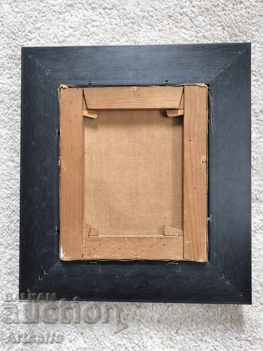 Antique oil painting – female portrait, French school, - 5