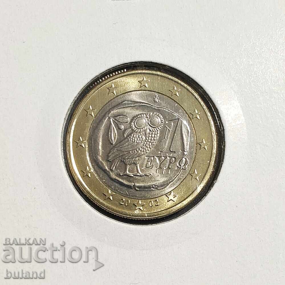 Greece UNC Euro Coin 1 Euro 2002 Bimetallic Euro Greece UNC Euro Coin 1 Euro 2002 Bimetallic Euro