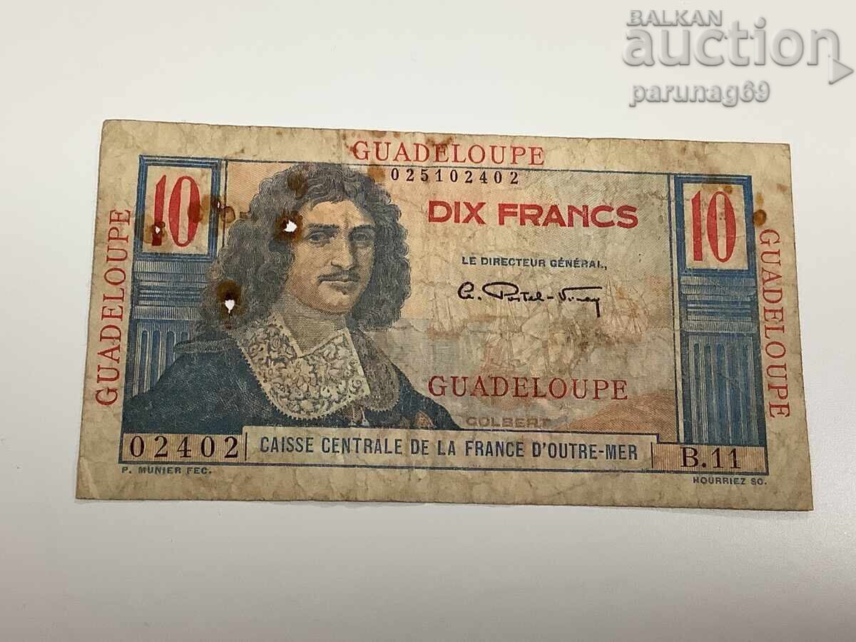 Guadelupa 10 franci 1920