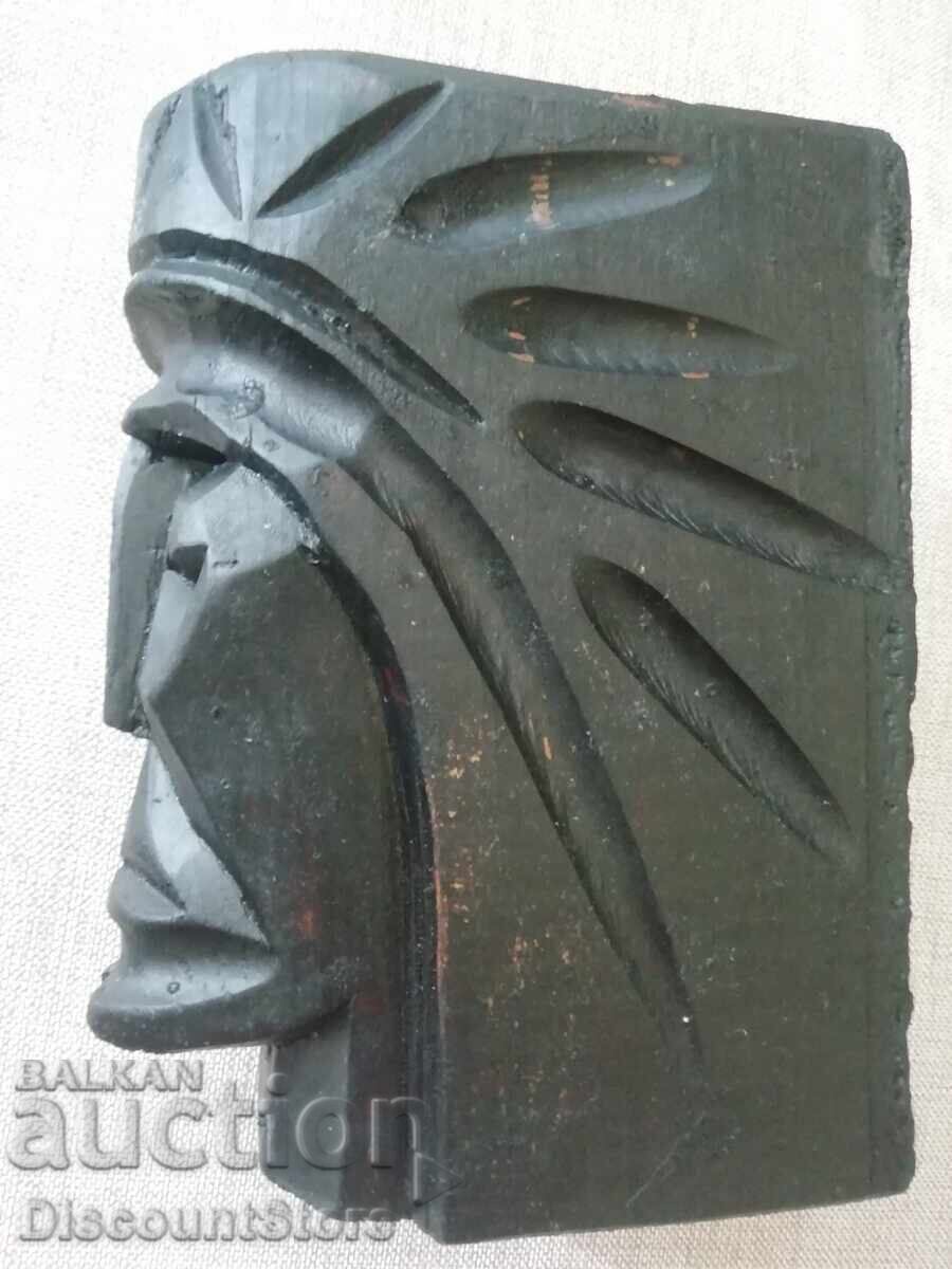 Δημοπρασία Τόtem - Στυλιζαρισμένο κεφάλι/ξύλινο ανάγλυφο Δημοπρασία Τόtem - Στυλιζαρισμένο κεφάλι/ξύλινο ανάγλυφο
