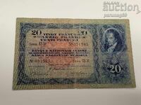 Switzerland 20 Francs 1939 (28.08.1939)