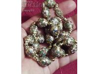 Αρχαίο κινέζικο εξαγωγικό κολιέ, αυθεντικό cloisonné σμάλτο