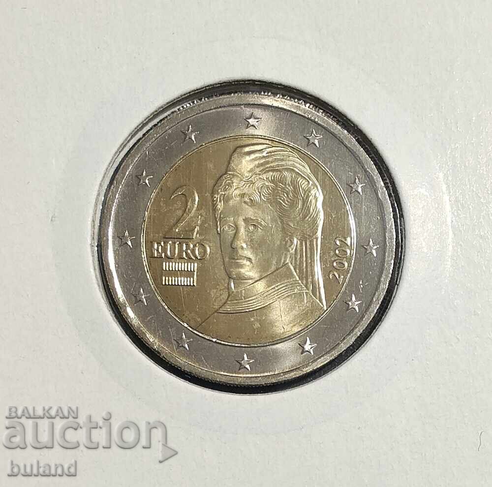 Austria UNC Euro Coin 2 Euro 2002 Bimetal Euro Austria Austria UNC Euro Coin 2 Euro 2002 Bimetal Euro Austria