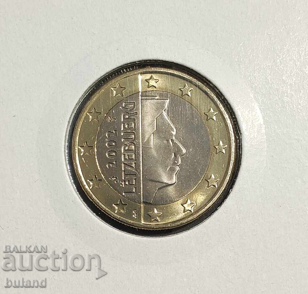 Luxemburg UNC Monedă Euro 1 Euro 2002 Euro Letzebuerg