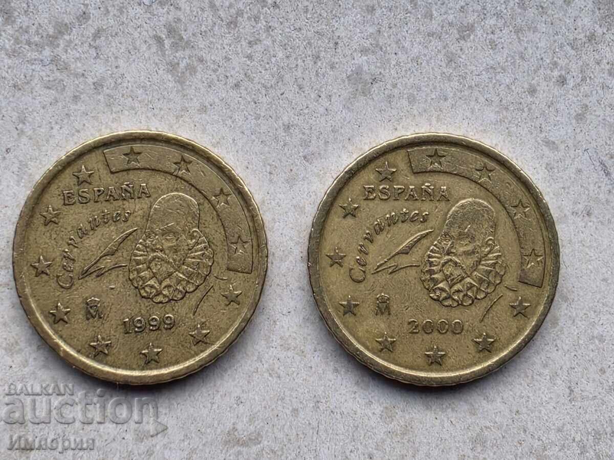Set 50 cenți 1999 și 2000, Spania, Cervantes