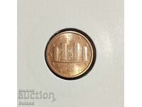 Italy UNC Euro Coin 1 Cent 2002