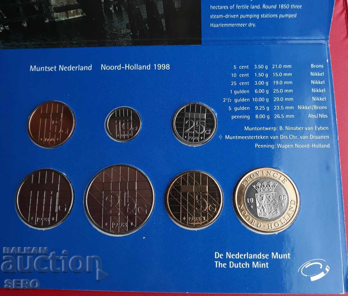 Auction  Netherlands - SET 1998 of 6 coins + medal