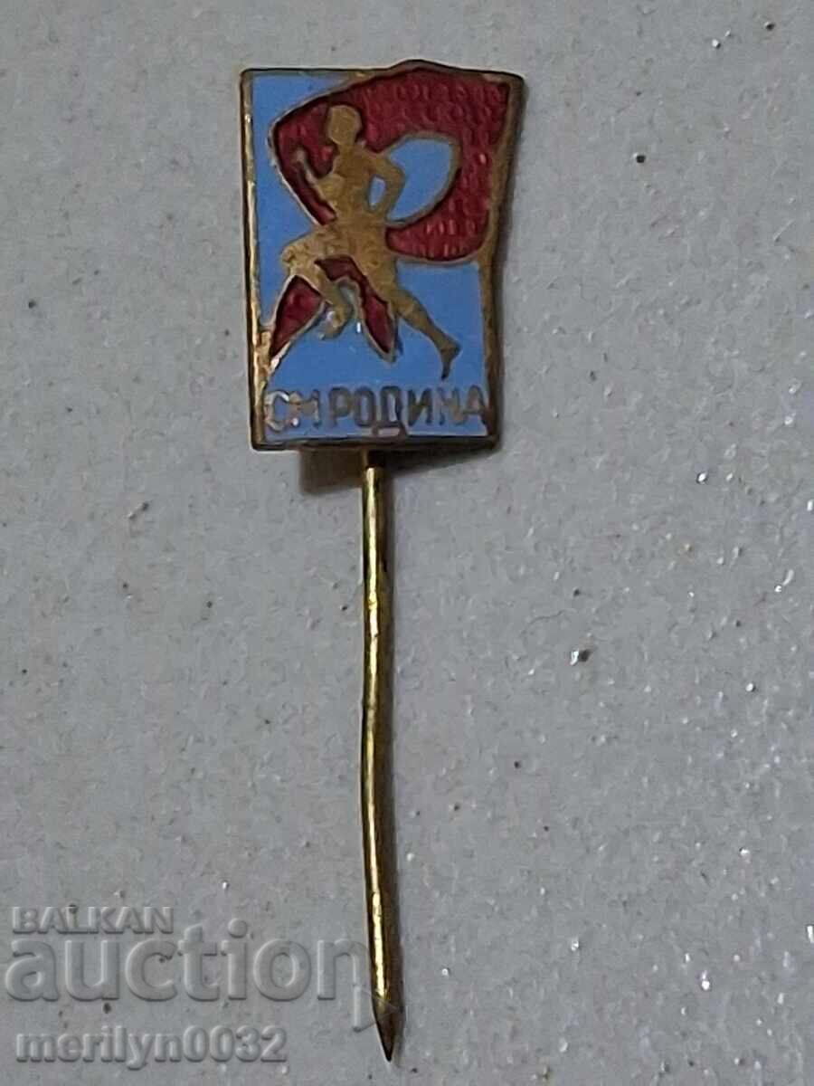 Chest badge Sports Marathon Rodina for Pioneers medal badge