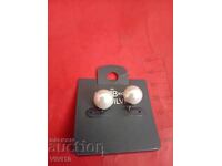 Antique Silver Earrings with Pearls