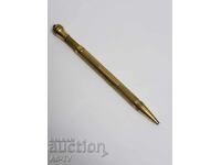 Creion metalic vintage placat cu aur