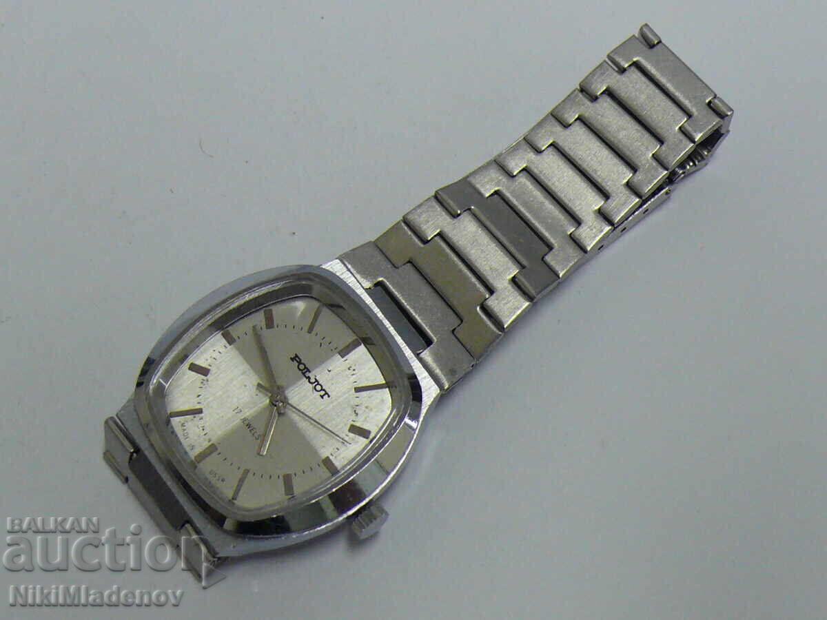 Licitație Ceasul de mână pentru bărbați sovietic Polet/POLJOT Funcționează!