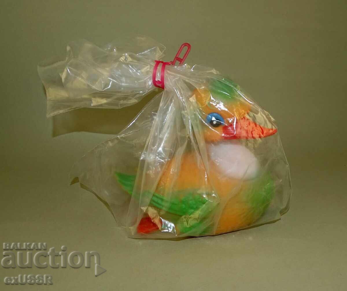 Стара руска соц. гумена играчка пате ,нова с етикет