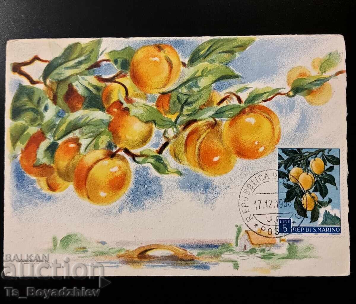 5 бр. Карти максимум, Сан Марино, 1958, 1959 и 1991 г. с цена € 10.00 | 19.56 лв.