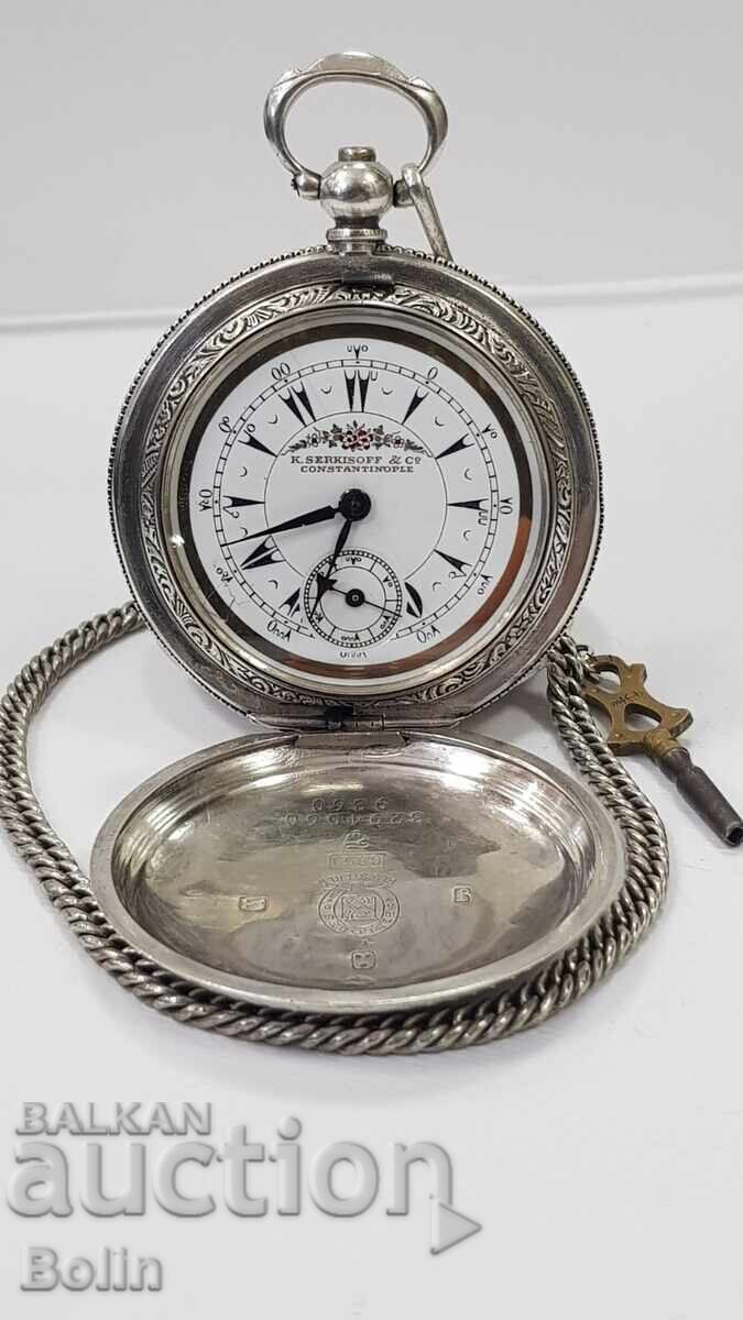 Licitație Ceas de buzunar otoman din argint K. SARKISOFF - BILLODES Licitație Ceas de buzunar otoman din argint K. SARKISOFF - BILLODES