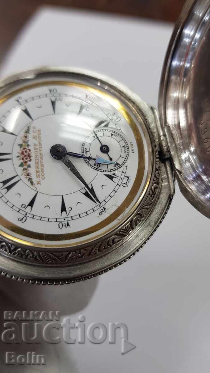 Livrarea Ceas de buzunar otoman din argint K. SARKISOFF - BILLODES Livrarea Ceas de buzunar otoman din argint K. SARKISOFF - BILLODES