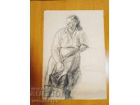 Grafică creion hârtie figură