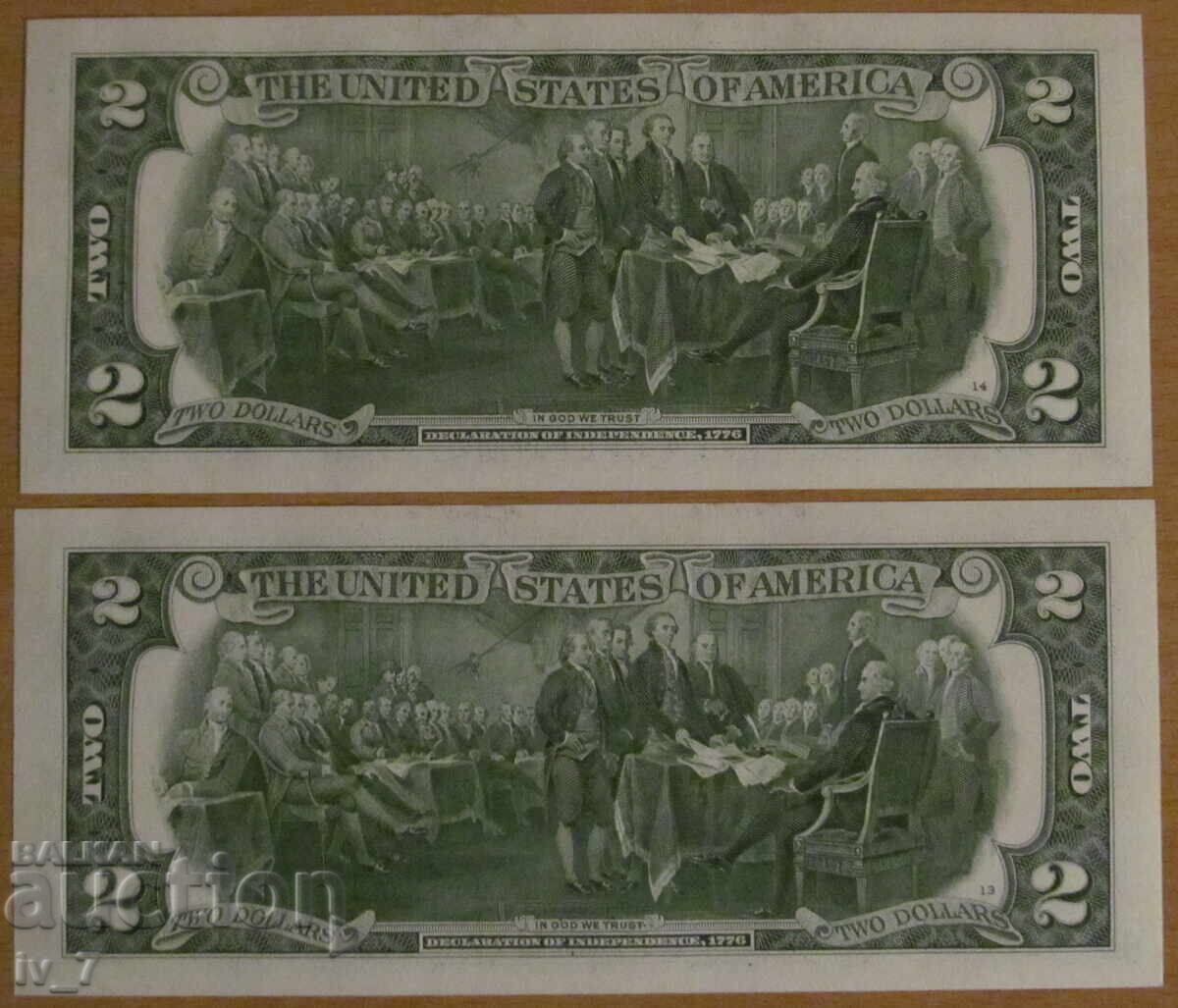 2 DOLARI 2017, SUA - 2 numere consecutive - UNC cu preț € 9.00 | 17.60 BGN