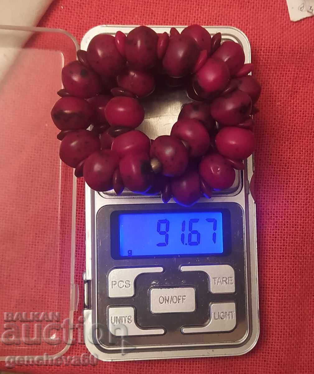 Colier vintage din coral roșu - 7