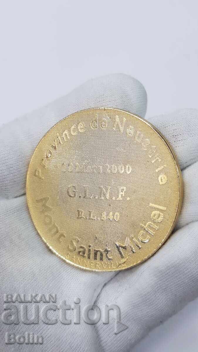 Licitație Medalie, Însemn Masonic de Colecție, Recompensă, Anul 2000