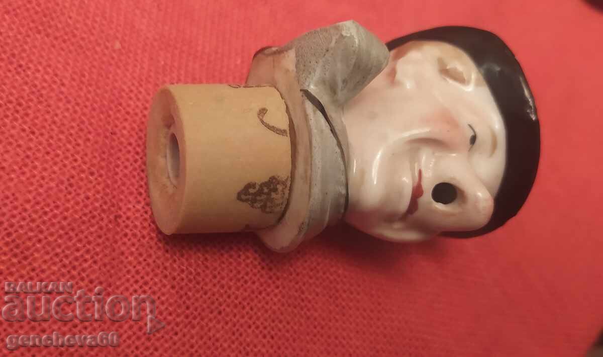 Auction Antique German porcelain wine bottle stopper Auction Antique German porcelain wine bottle stopper