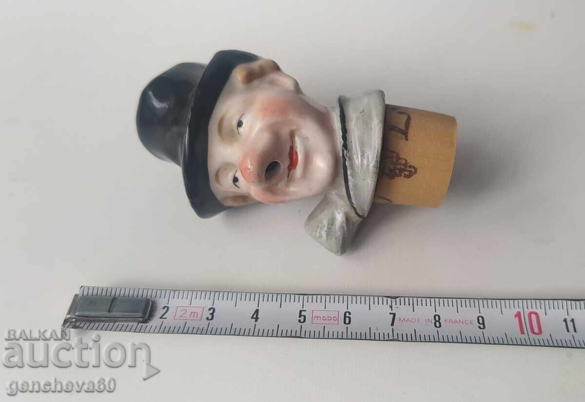 Delivery of Antique German porcelain wine bottle stopper Delivery of Antique German porcelain wine bottle stopper